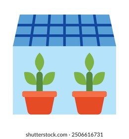 Greenhouse Flat Icon Design For Personal nad Commercial Use