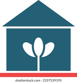 Greenhouse Glyph Two Color Icon For Personal And Commercial Use.
