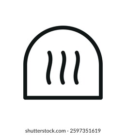 Greenhouse heating line icon, greenhouse effect vector symbol with editable stroke