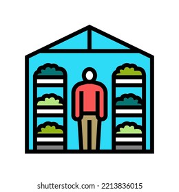 greenhouse hydroponics water irrigation color icon vector. greenhouse hydroponics water irrigation sign. isolated symbol illustration