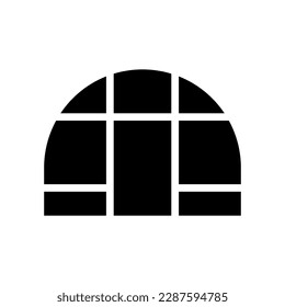 Greenhouse icon. Black silhouette. Front view. Vector simple flat graphic illustration. Isolated object on a white background. Isolate.