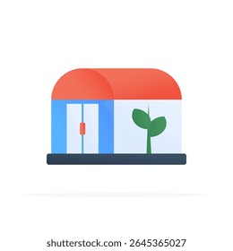 Greenhouse icon, colored flat vector. Modern and minimalist design.