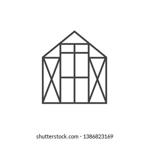 Greenhouse icon. Greenhouse construction vector.  Farm  icons