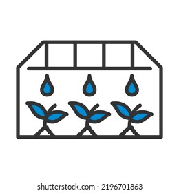 Greenhouse Icon. Editable Bold Outline With Color Fill Design. Vector Illustration.