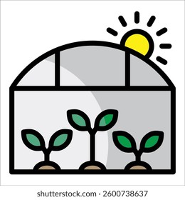 Greenhouse Icon Element For Design