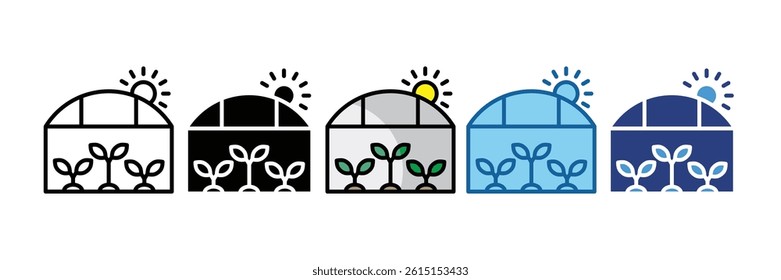 Greenhouse Icon Element For Design