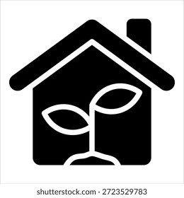 Elemento del icono del invernadero para el diseño