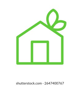 GreenHouse Icon, Isolated on white background