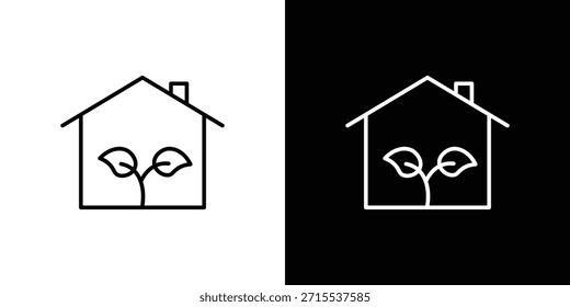 Icono de invernadero en diseño de línea. Iconos de trazo editables.