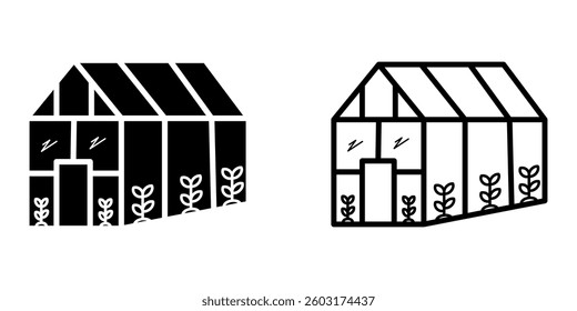 Greenhouse icon on white background