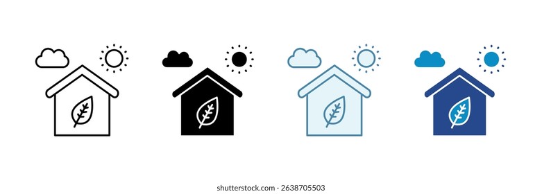 Greenhouse Icon Set Multiple Style Collection