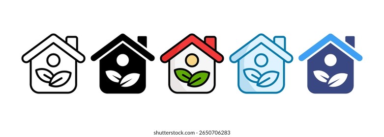 Greenhouse Icon Set Multiple Style Collection