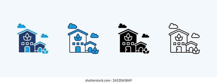 Greenhouse Icon Set Multiple Style Collection