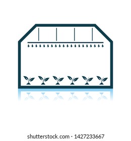 Greenhouse Icon. Shadow Reflection Design. Vector Illustration.