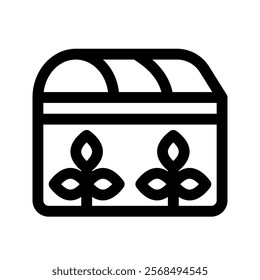 Greenhouse icon with simple and line style