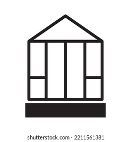 greenhouse icon vector design template