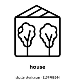 Greenhouse icon vector isolated on white background, Greenhouse transparent sign , line or linear sign, element design in outline style