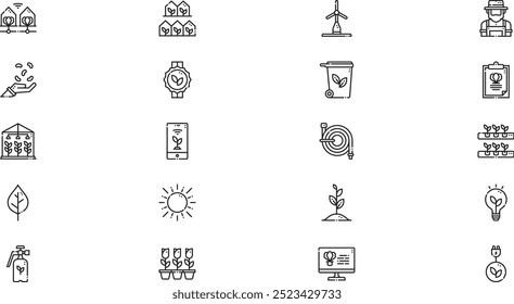 Greenhouse icons High-Quality Vector Icons Collection with Editable Stroke. Ideal for Professional and Creative Projects.