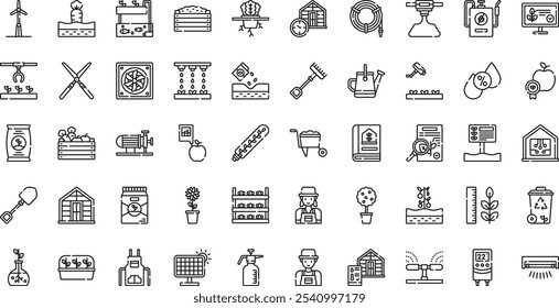Greenhouse icons High-Quality Vector Icons Collection with Editable Stroke. Ideal for Professional and Creative Projects.