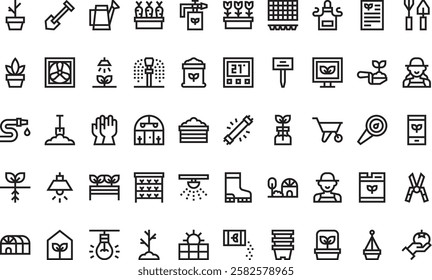 Greenhouse icons High-Quality Vector Icons Collection with Editable Stroke. Ideal for Professional and Creative Projects