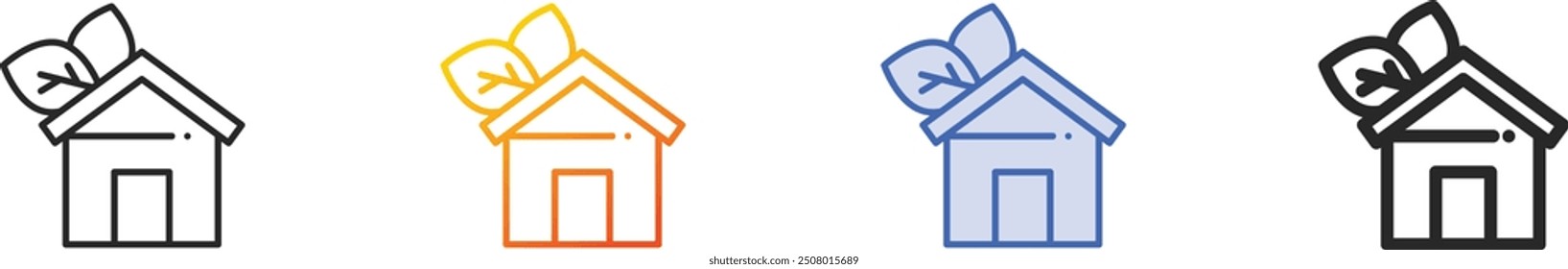greenhouse icon.Thin Linear, Gradient, Blue Stroke and bold Style Design Isolated On White Background