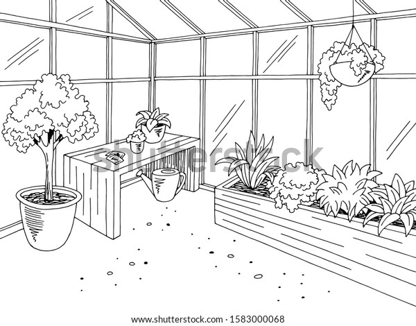 Greenhouse Coloring Sheet Coloring Pages