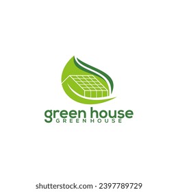 Greenhouse Leaf Eco Logo Template Vector