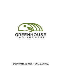 Greenhouse Leaf Logo Template Vector