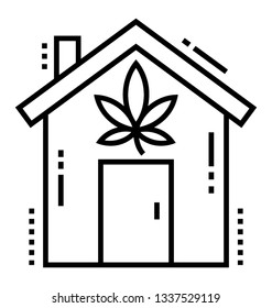 Greenhouse,  line vector icon, 