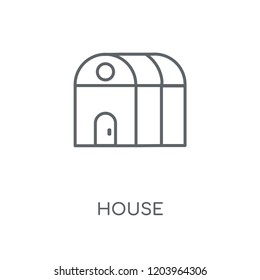 Greenhouse linear icon. Greenhouse concept stroke symbol design. Thin graphic elements vector illustration, outline pattern on a white background, eps 10.