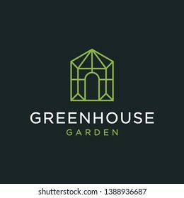 Greenhouse logo design concept. Universal greenhouse logo.