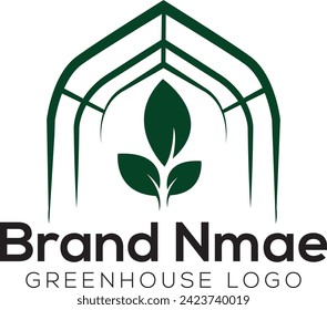 Greenhouse logo design plant care Vector logo for download