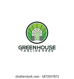Vector de plantilla de diseño de logotipo de Greenhouse