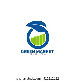 Greenhouse logo design vector. Green leaf illustration symbol. Leaf vector icon.