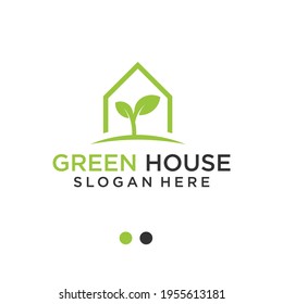 Greenhouse Logo Design Vector Illustration