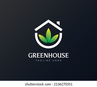 Greenhouse Logo icon design vector template