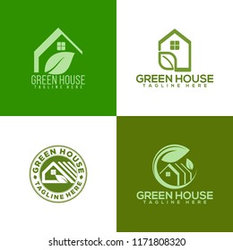 Greenhouse logo, Greenhouse icon, Green leaf logo