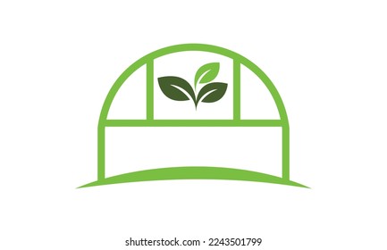 Greenhouse logo, Greenhouse icon, Green leaf logo