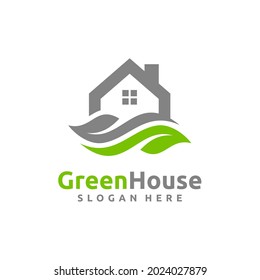 Greenhouse Logo Template Design. Nature property vector illustration
