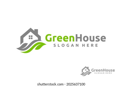 Greenhouse Logo Template Design. Nature property vector illustration