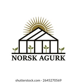 Greenhouse Logo Template Vector Stock Vector.