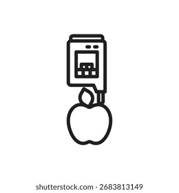 Greenhouse Nitrate Tester Outline Icon Vector Illustration