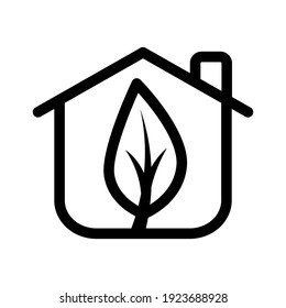 Greenhouse outline icon or logo. Greenhouse vector icon isolated on white background
