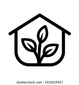 Greenhouse Outline Icon Logo Greenhouse Vector Stock Vector (Royalty ...