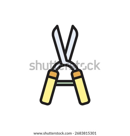 Greenhouse Pruning Shears Icon Vector Illustration