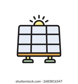Gewächshaus Sonnenkollektor Symbol Vektorgrafik