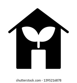 greenhouse vector glyph flat icon