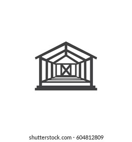 Greenhouse Vector Icon. 