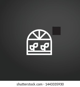 Greenhouse vector icon. Greenhouse concept stroke symbol design. Thin graphic elements vector illustration, outline pattern for your web site design, logo, UI. EPS 10.