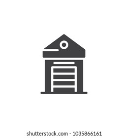 Greenhouse vector icon. filled flat sign for mobile concept and web design. Glasshouse simple solid icon. Symbol, logo illustration. Pixel perfect vector graphics